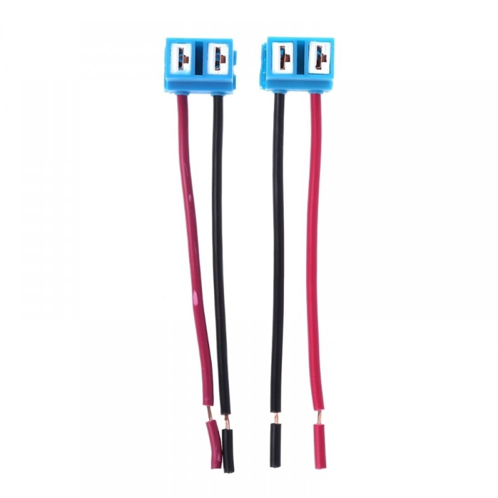 2pcs H7 Connector Female Ceramic Sockets Auto Car Bulb Lamp Adaptor With Wire