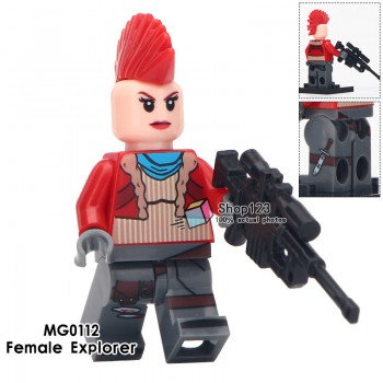 Legoingly Single Sale Battle Royale Sand Halo Spartan Solider With Weapon War Game Action Figures Building Blocks Children Toys