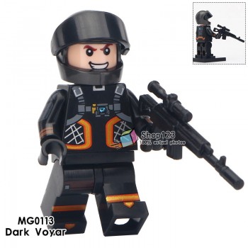 Legoingly Single Sale Battle Royale Sand Halo Spartan Solider With Weapon War Game Action Figures Building Blocks Children Toys