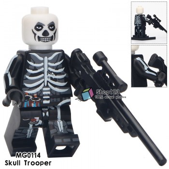 Legoingly Single Sale Battle Royale Sand Halo Spartan Solider With Weapon War Game Action Figures Building Blocks Children Toys