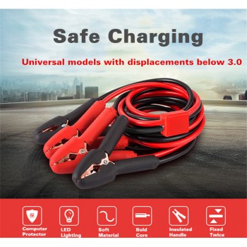 4m Car Auto Emergency Battery Booster Cord Copper Cable with Clip Clamp Charging Booster Cable Car Battery Jumper Wire  New