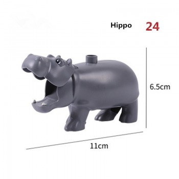 Diy Building Blocks Compatibel With Legoing Duploe Animals Models Dinosaur Deer Panda Elephant Penguin Figures Toys For Children