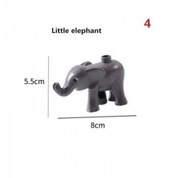 Diy Building Blocks Compatibel With Legoing Duploe Animals Models Dinosaur Deer Panda Elephant Penguin Figures Toys For Children