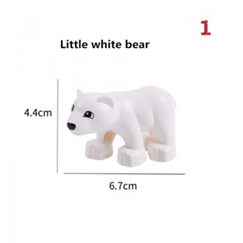 Diy Building Blocks Compatibel With Legoing Duploe Animals Models Dinosaur Deer Panda Elephant Penguin Figures Toys For Children