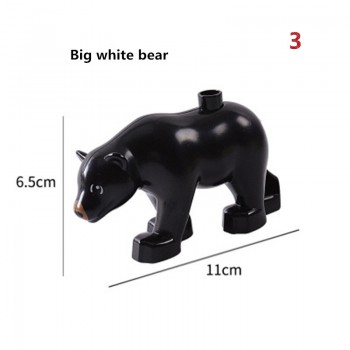Diy Building Blocks Compatibel With Legoing Duploe Animals Models Dinosaur Deer Panda Elephant Penguin Figures Toys For Children