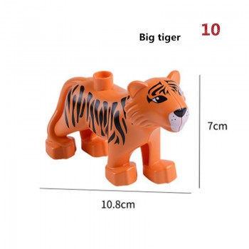 Diy Building Blocks Compatibel With Legoing Duploe Animals Models Dinosaur Deer Panda Elephant Penguin Figures Toys For Children