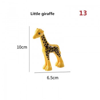 Diy Building Blocks Compatibel With Legoing Duploe Animals Models Dinosaur Deer Panda Elephant Penguin Figures Toys For Children