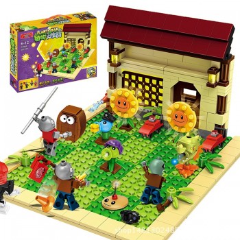 [New] 2018 New2 style plants vs zombies Set Anime Garden Maze Struck Game Building Blocks Bricks Compatible With Legoingly gif