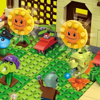 [New] 2018 New2 style plants vs zombies Set Anime Garden Maze Struck Game Building Blocks Bricks Compatible With Legoingly gif