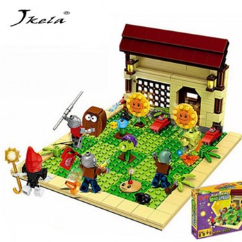 [New] 2018 New2 style plants vs zombies Set Anime Garden Maze Struck Game Building Blocks Bricks Compatible With Legoingly gif