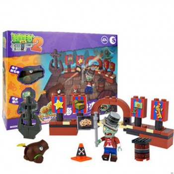 [New] 2018 New2 style plants vs zombies Set Anime Garden Maze Struck Game Building Blocks Bricks Compatible With Legoingly gif