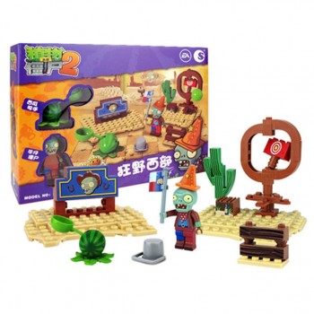 [New] 2018 New2 style plants vs zombies Set Anime Garden Maze Struck Game Building Blocks Bricks Compatible With Legoingly gif