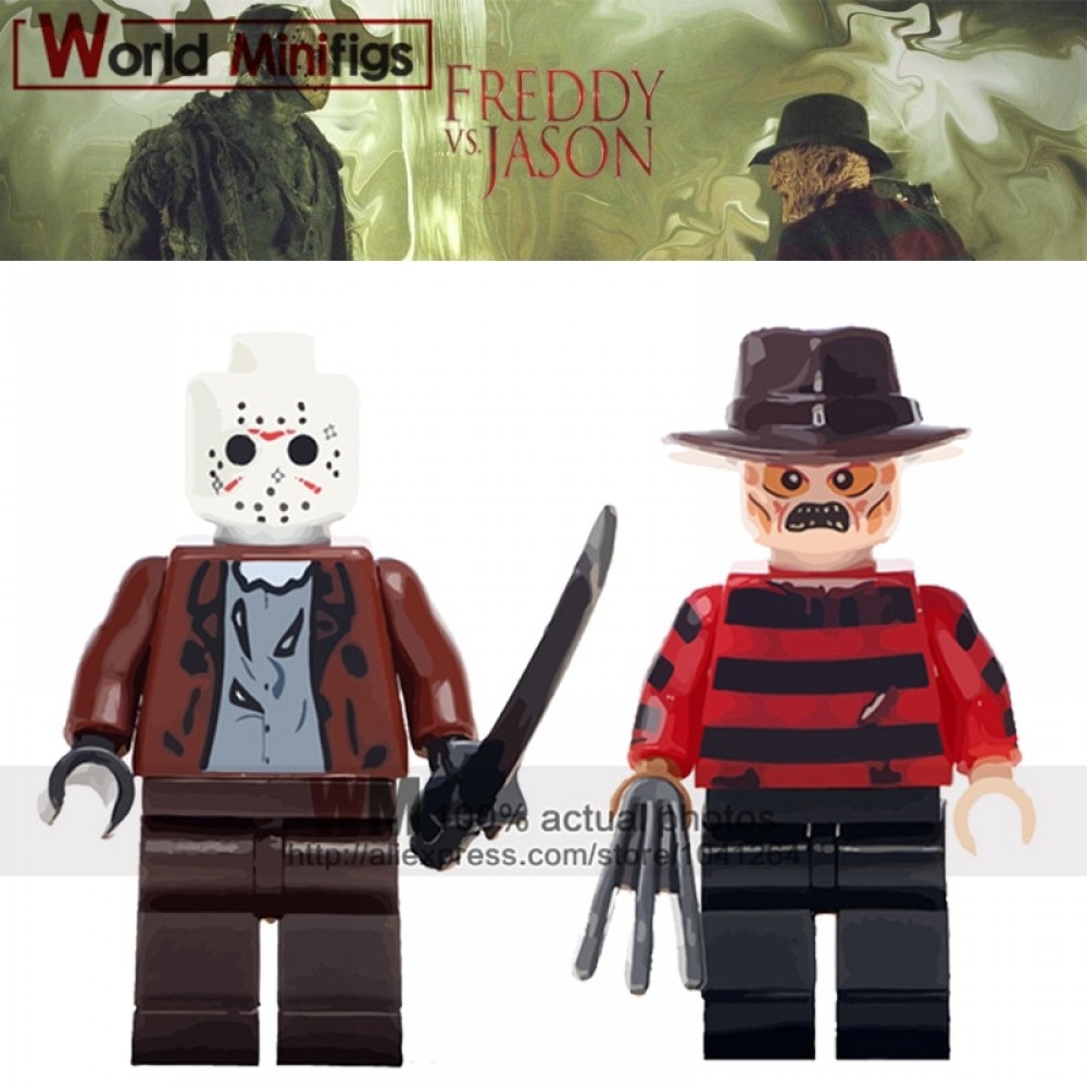 2PCS/lot legoings The Horror Theme Movie Freddy Jason Action Figures Building Blocks Bricks Toys for children Christmas Gifts