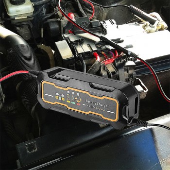 12V/6V 5A Smart Car Battery Charger Automatic Recognition Portable Battery Quick Charger For Auto Motorcycle Lead Acid Batteries