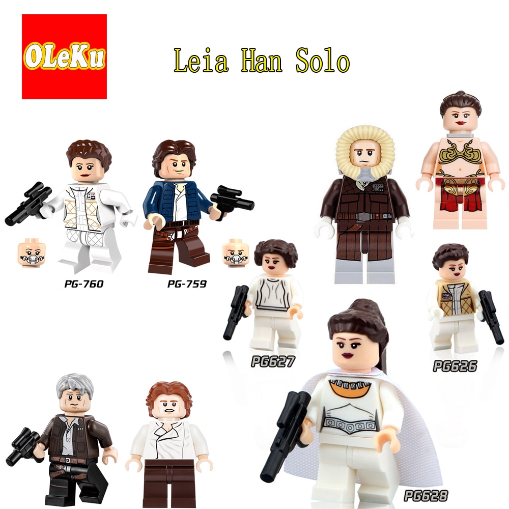 Leia Han Solo Legoing star wars 2017  R2D2 C3PO Darth Vader Chewbacca building blocks starwars Hot Sale figures