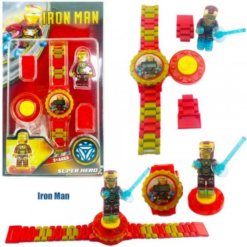Super Hero Watch Building Blocks Ninjago Marveling Avengers Figures Bricks Funny Toys for Children Compatible LegoING Watch Gift