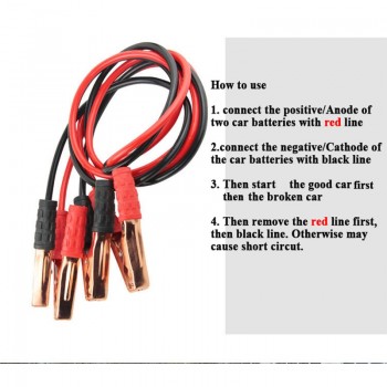 2pcs/set SEEYULE 500AMP Booster Cable Car Battery Line Truck Off Road Auto Car Jumping Cables Universal Battery wire