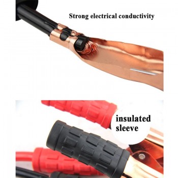2pcs/set SEEYULE 500AMP Booster Cable Car Battery Line Truck Off Road Auto Car Jumping Cables Universal Battery wire