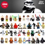 LegoINGly Star Wars Building Blocks starwars Jedi Chewbacca Han Yoda Darth Vader Obi Wan Models Mini Toys Figures for children