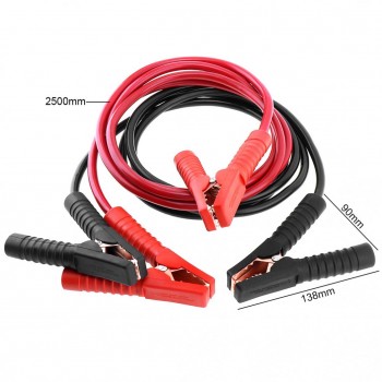 2.5M 500A 10MM Durable Copper Clad Aluminum Car Emergency Ignition Jump Starter Leads Wire Battery Booster Cable