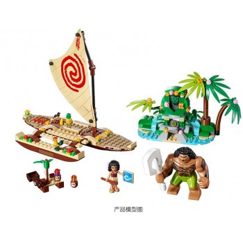 515Pcs Vaiana Moanas Ocean Voyage Restore The Heart Of Te Fiti Set Building Blocks Maui Toys Compatible with Legoingly Friends