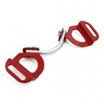 uxcell Red Adjustable Car Automobile Battery Hold Tie Down Clamp Mount Bracket Holder