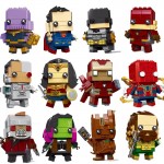 New Brickheadz Legoinglys Figures Super Hero DC Justice League Brick Heads Iron Man Spider Man Building Blocks Kids Toys