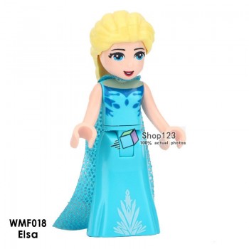 Single Sale Princess Minifigured Girls Dolls Belle Beast Mulan Anna Elsa Cinderlla Movie Building Blocks Toys For Children Gift