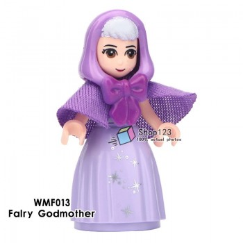 Single Sale Princess Minifigured Girls Dolls Belle Beast Mulan Anna Elsa Cinderlla Movie Building Blocks Toys For Children Gift