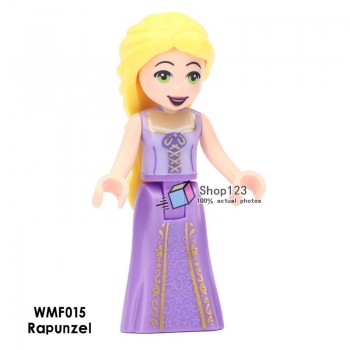 Single Sale Princess Minifigured Girls Dolls Belle Beast Mulan Anna Elsa Cinderlla Movie Building Blocks Toys For Children Gift
