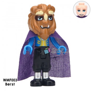 Single Sale Princess Minifigured Girls Dolls Belle Beast Mulan Anna Elsa Cinderlla Movie Building Blocks Toys For Children Gift