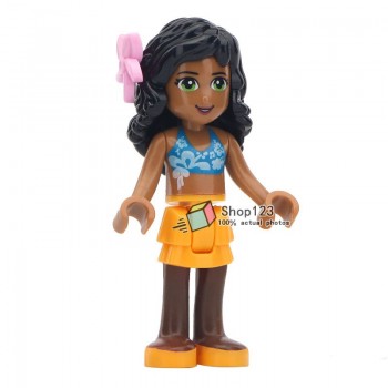 Single Sale Princess Minifigured Girls Dolls Belle Beast Mulan Anna Elsa Cinderlla Movie Building Blocks Toys For Children Gift