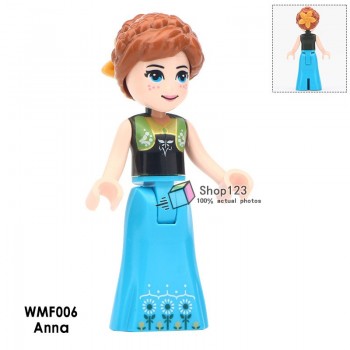 Single Sale Princess Minifigured Girls Dolls Belle Beast Mulan Anna Elsa Cinderlla Movie Building Blocks Toys For Children Gift