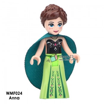 Single Sale Princess Minifigured Girls Dolls Belle Beast Mulan Anna Elsa Cinderlla Movie Building Blocks Toys For Children Gift