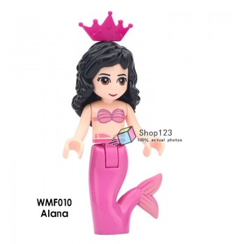 Single Sale Princess Minifigured Girls Dolls Belle Beast Mulan Anna Elsa Cinderlla Movie Building Blocks Toys For Children Gift