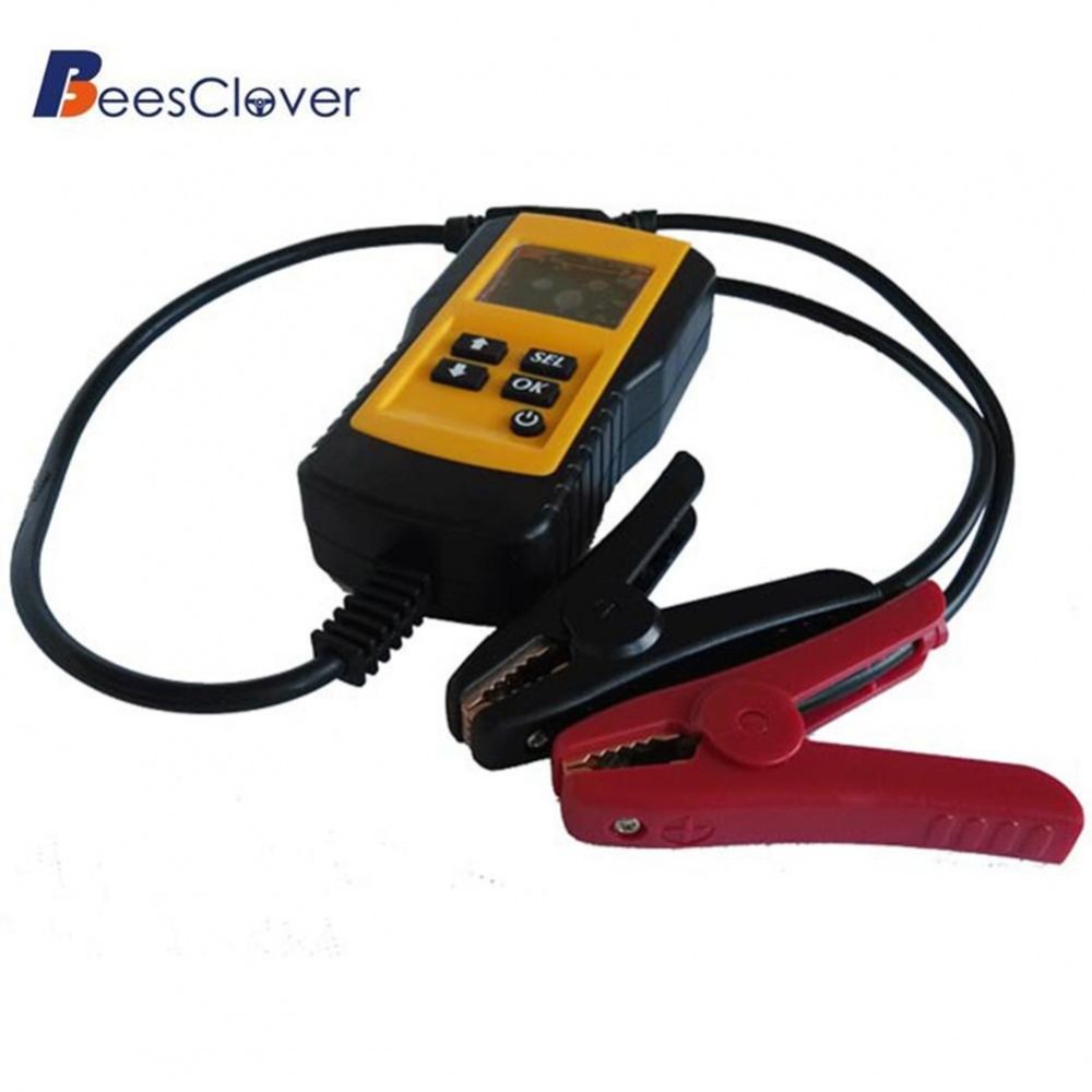 BEESCLOVER Digital Auto Vehicle Battery Analyzer Load Tester with LCD Backlight for 12V Car Battery LCD Display Automotive r30