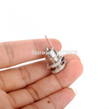High Quality 2Pcs Mini DC30V 5A 5.5*2.1mm 2Pin Female Metal Power Supply Adapter Metal Jack Socket Plug Accessories Hot Sale