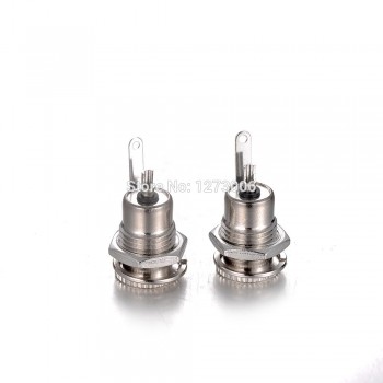 High Quality 2Pcs Mini DC30V 5A 5.5*2.1mm 2Pin Female Metal Power Supply Adapter Metal Jack Socket Plug Accessories Hot Sale