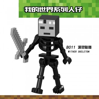 Single Sale B044 Legoing Minecraft Building Blocks Wither DIY Model Toy For Kids Compatible Minecraft My World Legoings Figures
