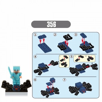 OLEKU Compatible legoings Single Sale DIY Bricks Style mini Zombie Steve Model Building Blocks Minecrafted Bricks figures Toys