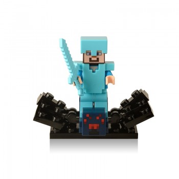 OLEKU Compatible legoings Single Sale DIY Bricks Style mini Zombie Steve Model Building Blocks Minecrafted Bricks figures Toys