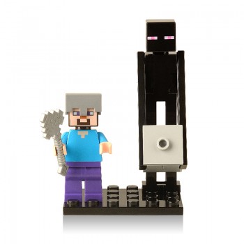 OLEKU Compatible legoings Single Sale DIY Bricks Style mini Zombie Steve Model Building Blocks Minecrafted Bricks figures Toys