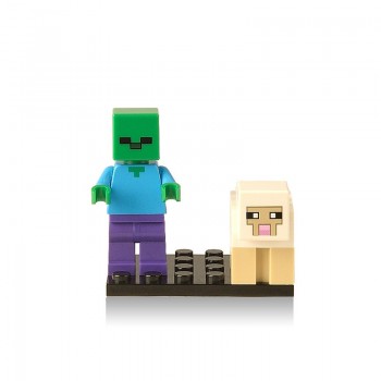 OLEKU Compatible legoings Single Sale DIY Bricks Style mini Zombie Steve Model Building Blocks Minecrafted Bricks figures Toys