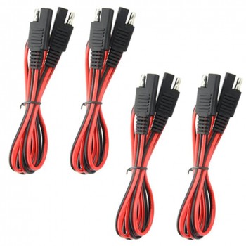 4pcs SAE to SAE Extension Cable Wire Quick Disconnect Connector For Car Motorcycle XR657