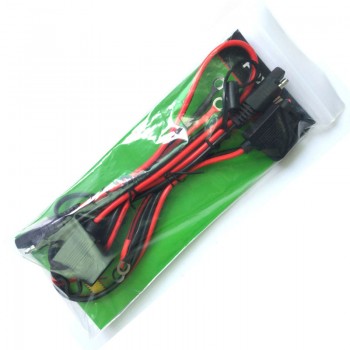 FOXSUR 2PCS Motorcycles or snowmobiles Battery Charger SAE Charge Cable, SAE Quick Disconnect plug to 12V Ring Terminal 15A Fuse