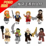 For legoing Lord of the Rings Bilbo Baggins Figures Dwarf Uruk Hais Orc Azog Yazneg Bombur Model Building Blocks Bricks Toys