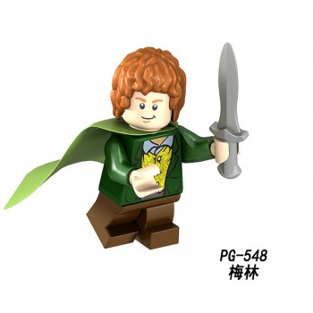 For legoing Lord of the Rings Bilbo Baggins Figures Dwarf Uruk Hais Orc Azog Yazneg Bombur Model Building Blocks Bricks Toys