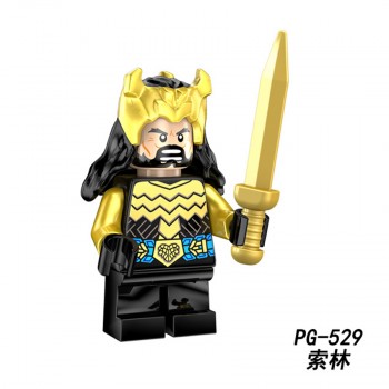 For legoing Lord of the Rings Bilbo Baggins Figures Dwarf Uruk Hais Orc Azog Yazneg Bombur Model Building Blocks Bricks Toys