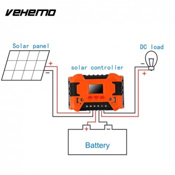 10A 20A PWM Solar Charge Controller Power Premium Solar Panel Regulator for Intelligent Adapter