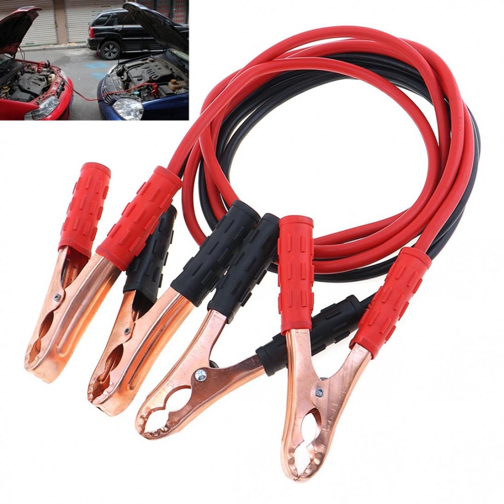 2M 300A Durable Copper Clad Aluminum Car Emergency Ignition Jump Starter Leads Wire Battery Booster Cable with Insulating Sleeve